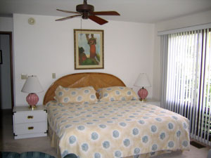 King bed in master bedroom