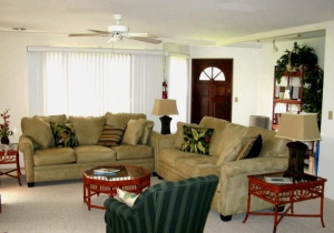 Rental Condo Living Room Comfortable living room with two sofas